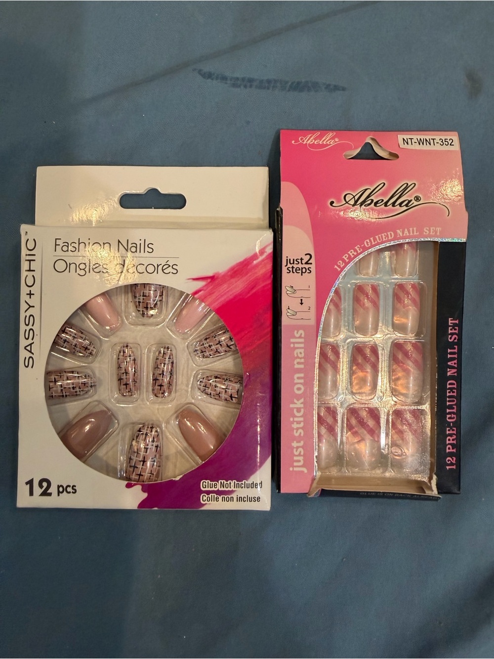 Pink Fashion Nails - 12 Pc
